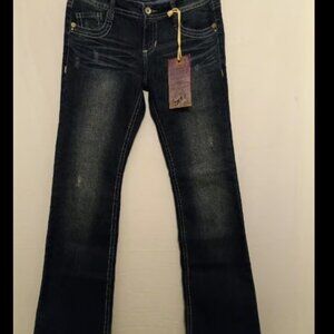 New With Tags Truce Junior Women's Dark Denim Bootcut Jeans Pants Sz 13